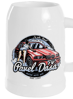 Automyčka Pavel půllitr White