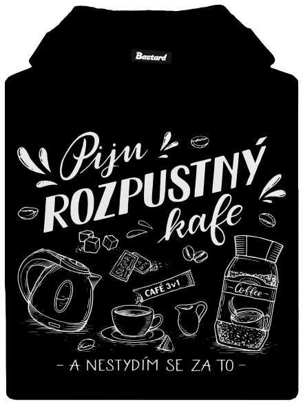 B12: Piju rozpustný pánská mikina klokanka Black