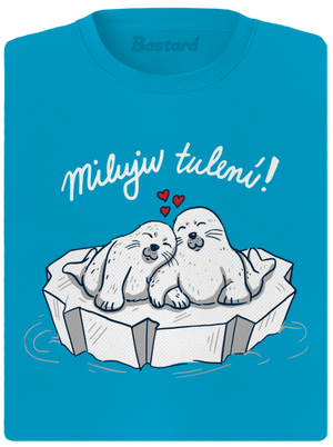 Miluju tulení dámské sportovní tričko Blue Atol