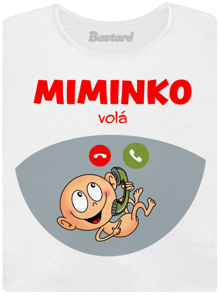 Miminko volá dámské tričko s lemem White