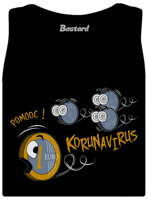 Korunavirus na útěku dámské tílko klasické Black