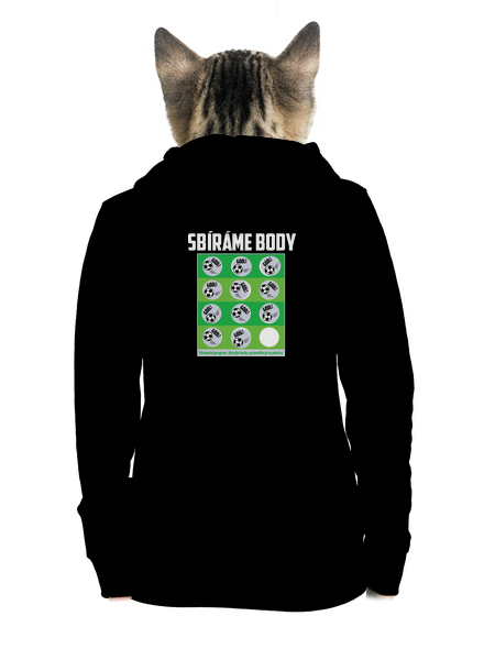 Sbíráme body - fotbal dámská mikina na zip Black