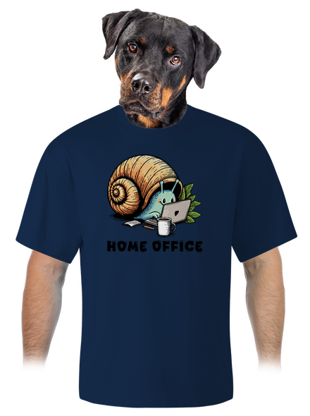 Šnekův home office unisex tričko oversized Midnight Blue