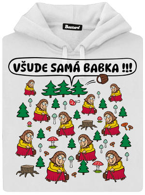 Všude samá babka dámská mikina klokanka White