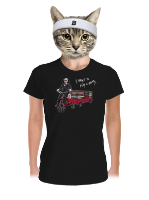 Chci si zahrát hru dámské sportovní tričko Black