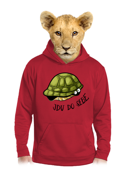 Jdu do sebe dětská mikina klokanka Fire Red