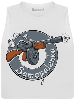 Samopálenka dámské tílko volné White