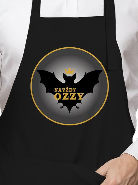 Navždy Ozzy zástěra Black