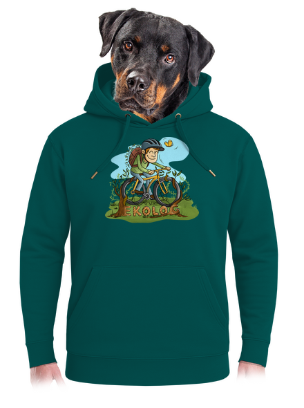 Ekolog unisex mikina premium Emerald Green