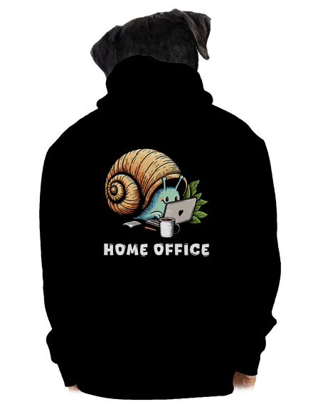 Šnekův home office pánská mikina na zip Black