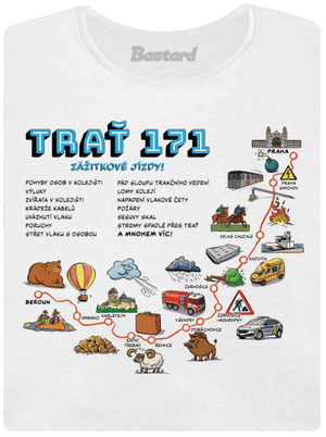 Trať 171 dámské tričko s lemem White