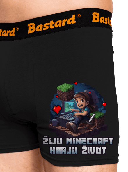 Žiju Minecraft boxerky Black