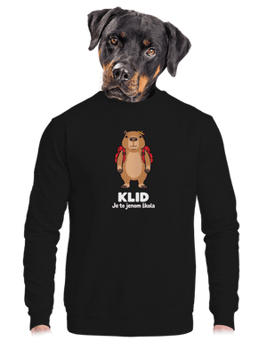 unisex mikina bez kapuce