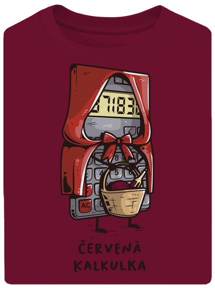 Červená kalkulka unisex tričko oversized Garnet