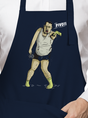 Beer zombie zástěra Navy