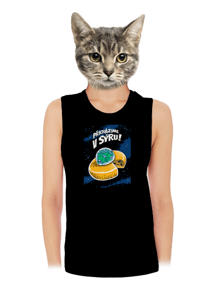 Přicházíme v sýru dámské tílko volné Black