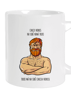 Chuck Norris velký hrnek White
