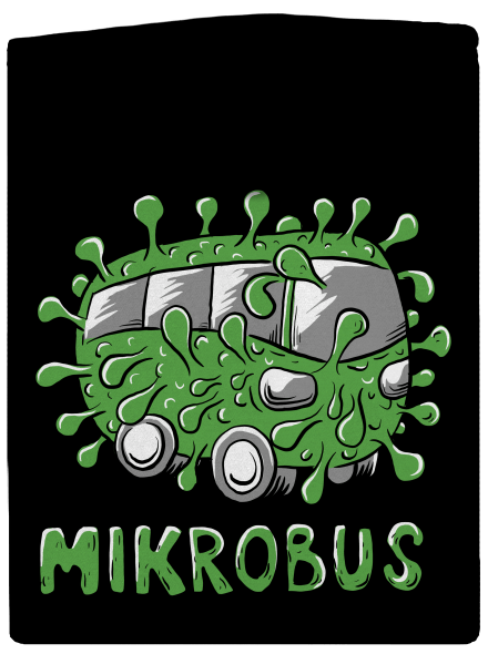 Mikrobus dámská mikina na zip Black