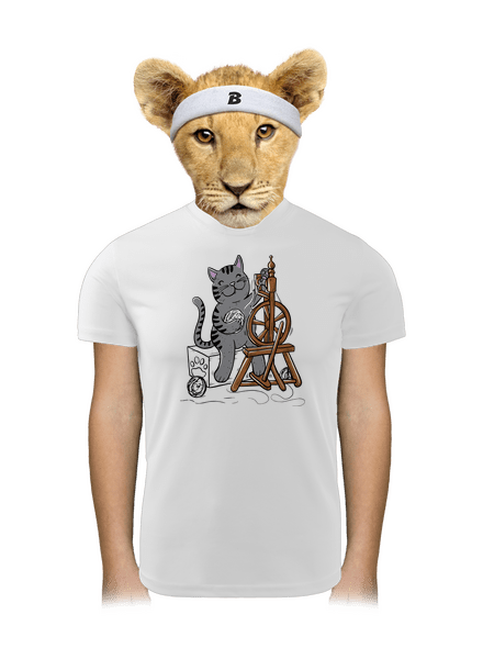 Kočka přede dětské sportovní tričko White