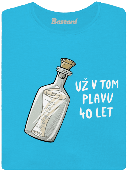 Už v tom plavu dámské tričko s lemem Blue Atol