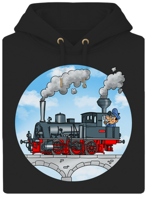 Kouř z komína unisex mikina premium Dark Black