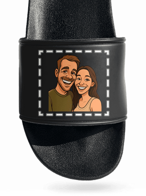 Karikatura z vlastní fotky pantofle Black