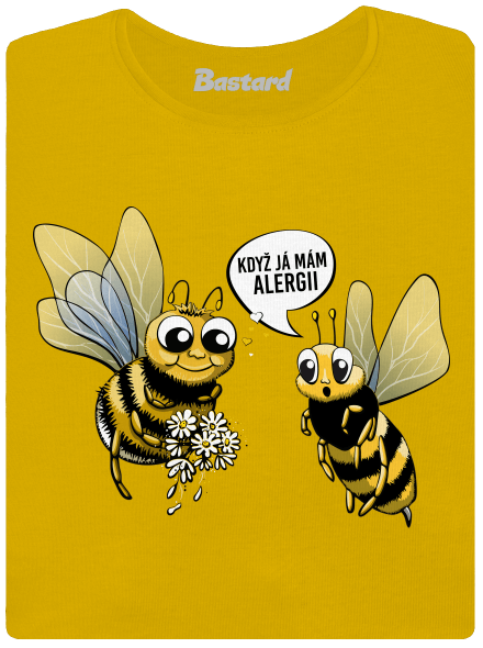 Alergická včelka dámské tričko Yellow