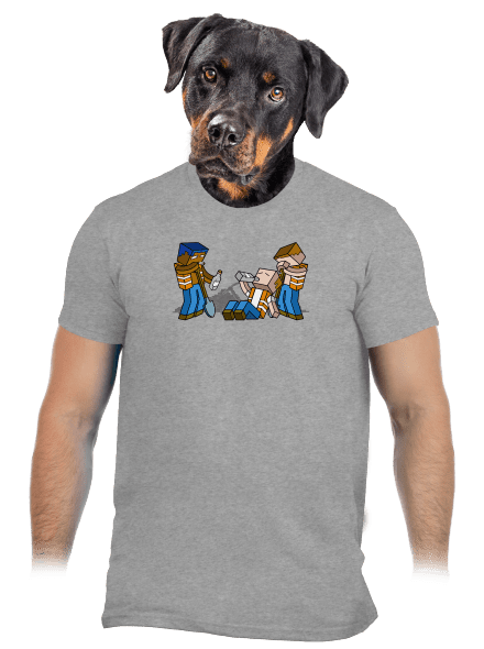 Real Minecraft pánské tričko Sport Grey