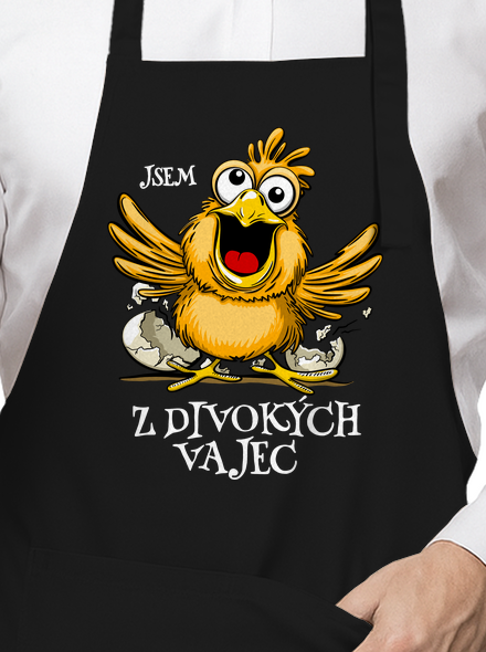 Z divokých vajec zástěra Black
