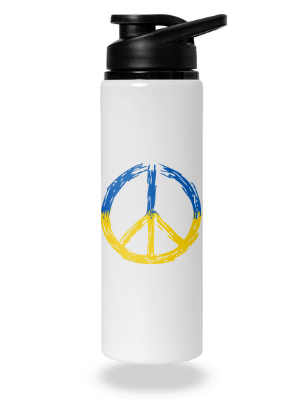 Ukrajina - Peace lahev na vodu White