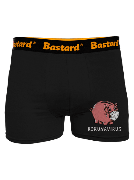 Korunavirus v kasičce boxerky Black