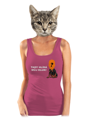 Tady hlídám já dámské tílko klasické Magenta