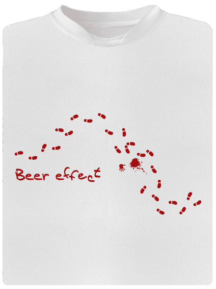 Beer effect pánské sportovní tričko White