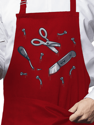 Halloween nářadí zástěra Red