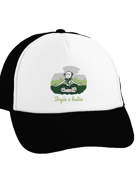 Jogín z bažin kšiltovka truckerka Black cap