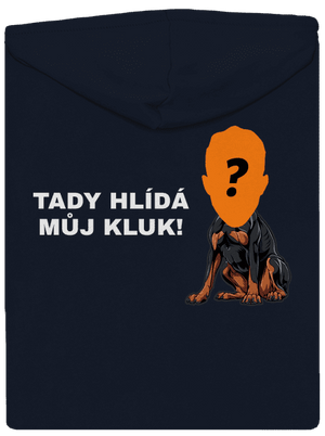 Tady hlídám já dámská mikina na zip Navy Mal
