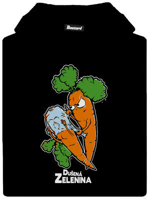 Dušená zelenina dětská mikina klokanka Black