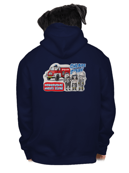 Hasiči žízně pánská mikina na zip Navy