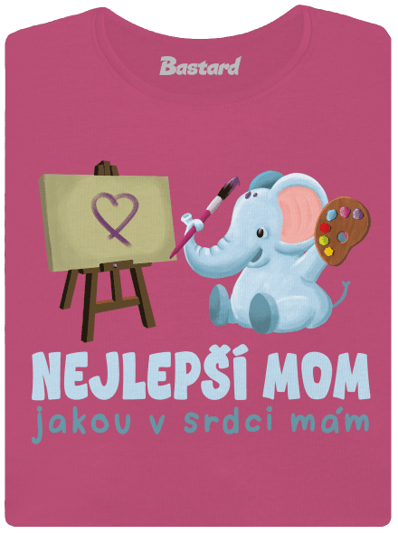 Nejlepší mom dámské tričko premium Magenta