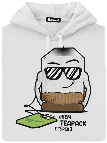 Čajový týpek dámská mikina klokanka White