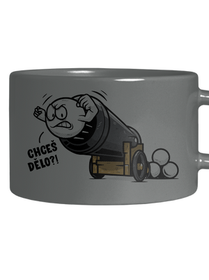 Chceš dělo? hrnek makronka Grey Macaron