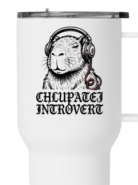 Chlupatej introvert termohrnek White
