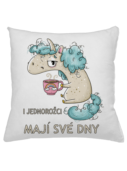 Jednorožci mají své dny polštář White