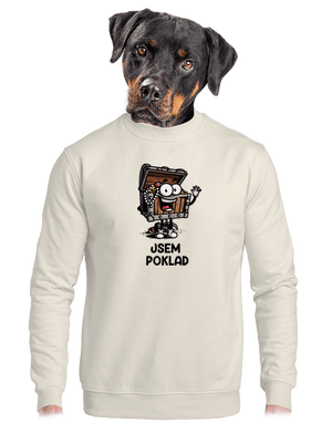 unisex mikina bez kapuce