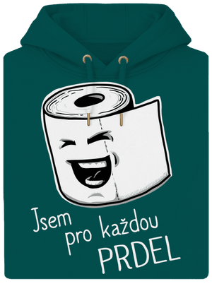 Prdel unisex mikina premium Emerald Green