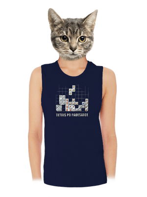 Tetris po padesátce  dámské tílko volné Navy