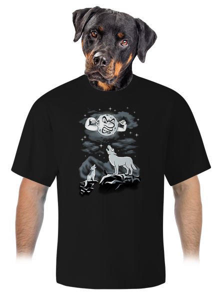 Vlčí árie unisex tričko oversized Black