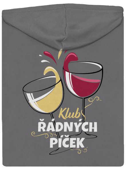 Klub řádných píček dámská mikina na zip Steel Gray