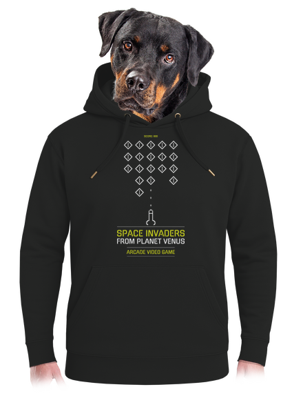 Space Invaders unisex mikina premium Dark Black