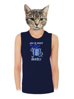 Jdu si hodit mašli dámské tílko volné Navy